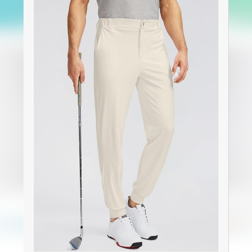 Soothfeel Men's Golf Joggers Pants Zip Pocket Slim Stretch Sweatpants NWT Sz XXL